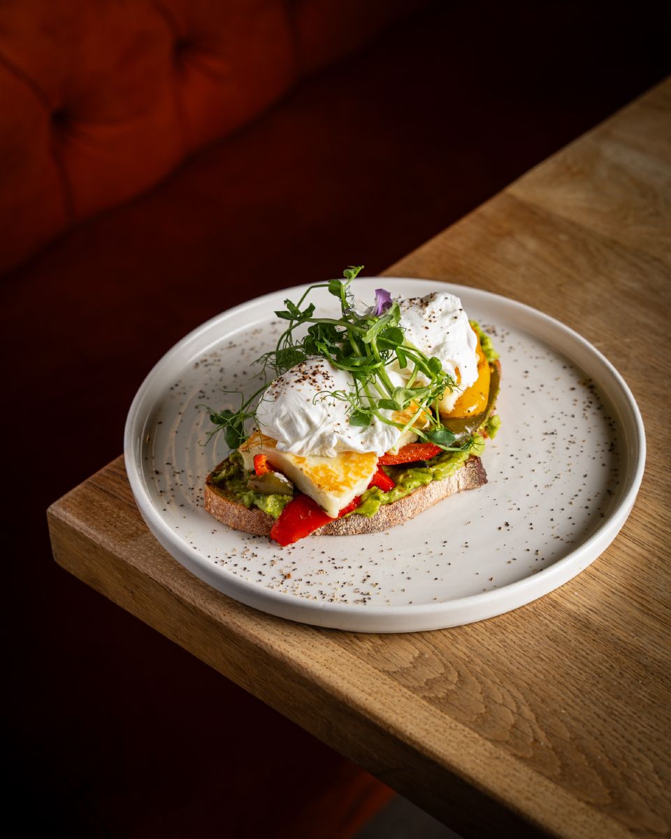 Abstract illustration of layered ingredients and soft color fields